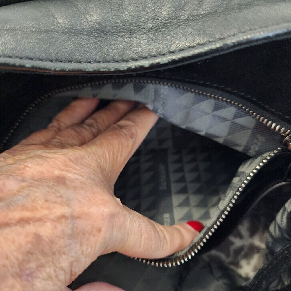 Proenza Schouler Black Suede Backpack Purse PS1 Large Made in Italy - Picture 13 of 16